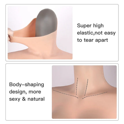 KUMIHO 1/4/6/8TH GEN One Piece Cosplay Silicone Bodysuit  Sissy Fake Vagina Breast Forms Fake Boob For Transgender Drag Queen