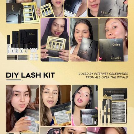 Gollee Classic Black Natural Lash and Brow Tinting Set 6ml Waterproof Eyelash Tint Kit Semi Permanent Lasting Beauty Makeup