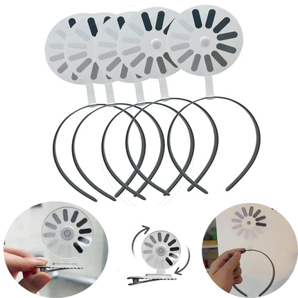 Creative Loading Headband/Hairpin Set for Women Girls, Rotation Funny Brain Loading  Hair Bands Hair Clip Party Props Accessory