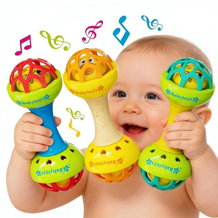 1pcs Baby Rattles 0 12 Months Baby Educational Toys Shaker Grab Spin Set Sensory Educational Newborn Gift for Infant Boys Girls