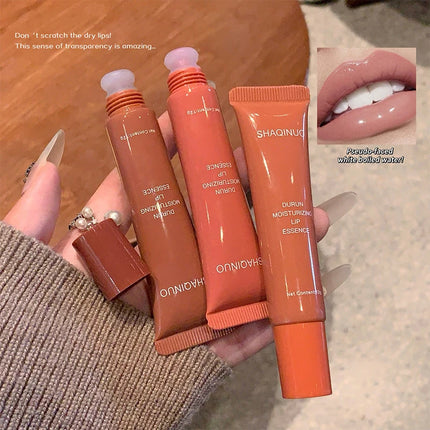 Lip Glowy Lightweight Hydration Balm Shea Butter Glaze Craze Tinted Polypeptide Lip Gloss Serum Fruit Donut Lip Oil Care