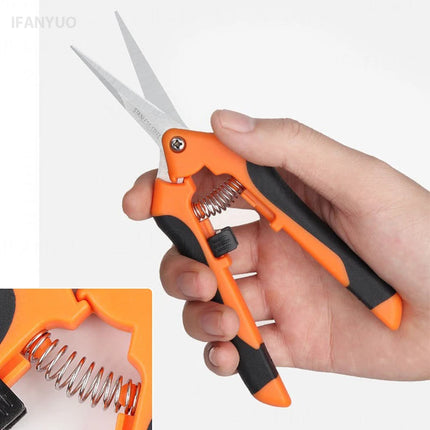 Stainless Steel Garden Scissors Set Gardening Shears Set Fruit Grape Thinning Pruning Shears Straight Gardening Flower Scissors