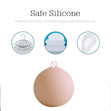 2/1pcs Silicone Artificial Breast Fake Breast  Male Masturbation Breast Pressure Squeeze Ball Adult Products Vagina for Sex Toys