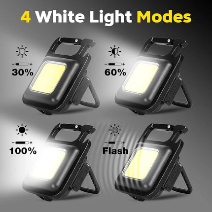 Flashlight Mini Keychain Light Work Light Rechargeable Lamp Super Bright Portable Lanterns LED Sensor Headlamp Fishing Camping