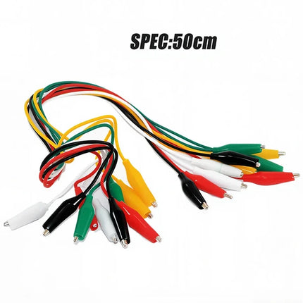 28mm/35mm/45mm Alligator Clips Wire Testing Wire Clip 50cm Crocodile Clip with Dual Ended Insulators Cable