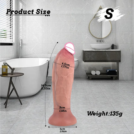 3 Sizes Realistic Dildo Anal Toy Butt Plug Huge Knot Penis Soft Fake Dick With Suction Cup Sex Toys For Woman Vagina Masturbator