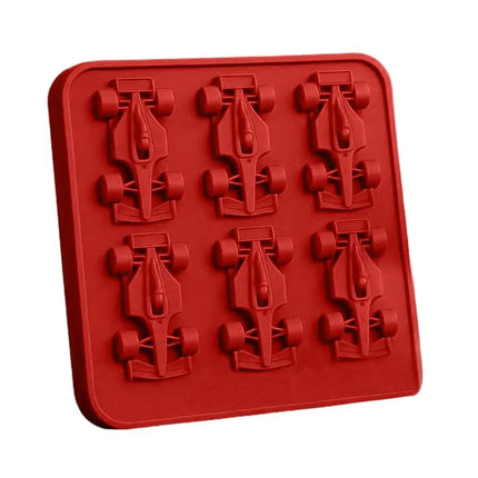 6-Cavity 3D Formula Racing Car Ice Mold F1 Silicone Chocolate Jelly Tray DIY Baking Tool Race Car Ice Cube Maker for Tumbler