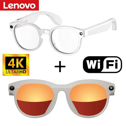 Lenovo AI Smart Glasses 4K 8MP Translation Camera Shooting Image Bluetooth Call Recording Music Smart Sunglasses 2026 New
