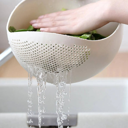 1/3pcs- Colander Rice Bowl Drain Basket Fruit Bowl Washing Drain Basket with Handle Washing Basket Home Kitchen Organizer