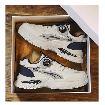 2025 Autumn New Men's Versatile High-Top Trendy Thick-Soled Running Shoes Breathable Casual Trendy Shoes