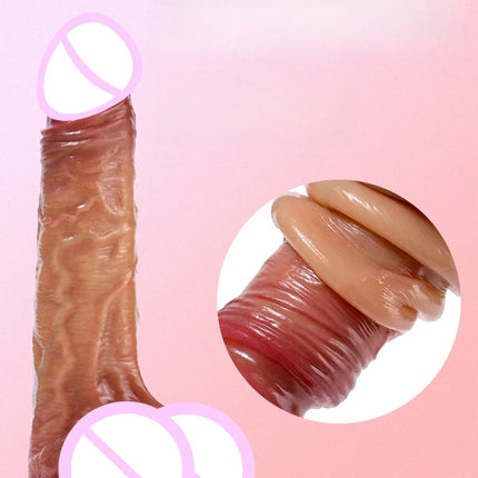 Super Realistic Dildo Penis Sliding Foreskin ejaculation Big Dick Penetration Anal Female Masturbation Sexy Adult Women Sex toys