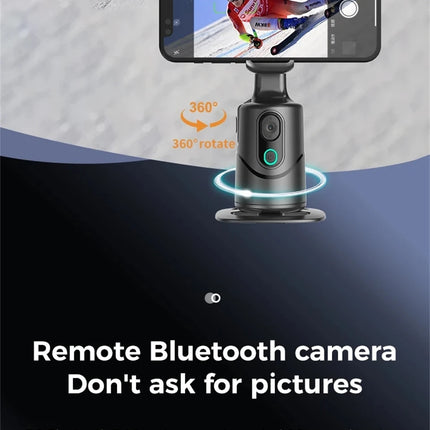 FGCLSY Automatic facial tracking phone holder with remote control and gesture control, 360 ° rotating phone camera holder