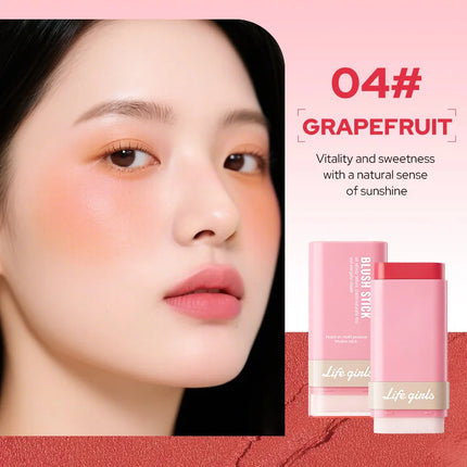 Life Girls Peach air multi purpose blusher stick,Natural and comfortable to wear, with a natural makeup effect. Highlighting blu