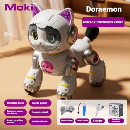 Y14 Remote Control Robot Pet 2.4 G AI Intelligent Programming Voice Controlled Smart Robot Cat Patrol Electronic Interactive Toy