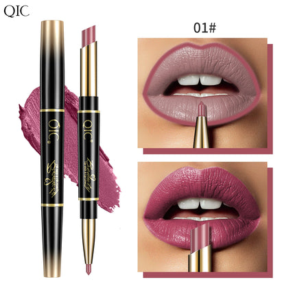 2 IN 1 Lip Liner Waterproof Matte Lipstick Pencil Sexy Red Long Lasting Lipliner Makeup Cosmetics