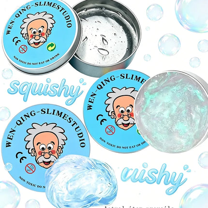 New Stress Relief Toys Old Man Liquid Squishy Transparent Crystal Slime Fluffy Foam Putty Kids Safe Bouncy Stretchy Color Slime