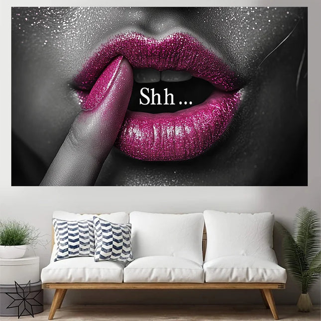 Lipstick Lady Art Digital printing polyester wall tapestry suitable for use in living rooms bedrooms offices bars party