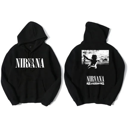 Classic Rock Band Nirvana Kurt Cobain Graphic Print Hoodie Men Women Loose Oversize Sweatshirt Streetwear Harajuku Wind Pullover