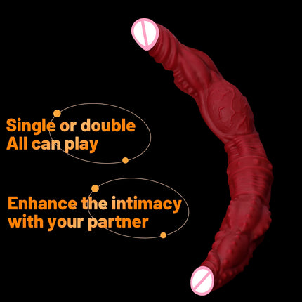 Huge Thick Anal Plug Dildo Double-headed Dick Lesbian Adult Sex Toys Realistic Penis Vagina Clitoris Massage Sexy Veins Design