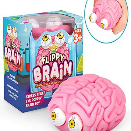 Flippy Brain Squishy Eye Popping Squeeze Fidget Splat Toy Stress and Anxiety Relief Ball Anti-Anxiety Focusing Toys Gift for Kid