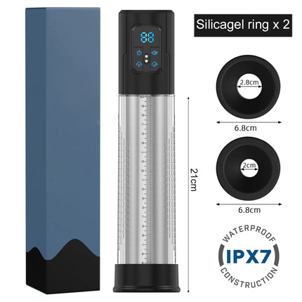 Electric Penis Pump IPX7 waterproof Adult Sex Toys Dick Enlarger for Men Erection Penis Extender Vacuum Pump Male Masturbator