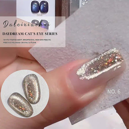 1-6PCS Popular Winter Internet Celebrity Hot-selling Northern Lights Cat Eye Magnet Gel Nail Polish Nail Art Nail Supplies