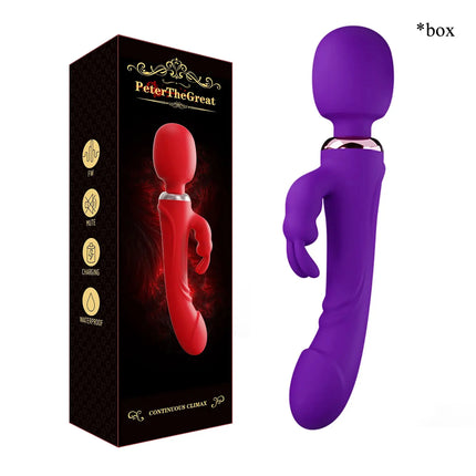 Double Head Powerful Vibrator for Women 30 Speed Clit Stimulator G Spot Vagina Massager Female Masturbator Sex Toys for Adult 18