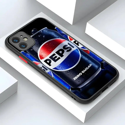 PEPSI WILD CHERRY LOGO Phone Case Luxury For IPhone 16 15 14 12 13 11 Dirty Resistant Pro XR XS Max Mini X 7 8 Plus Matte Shell