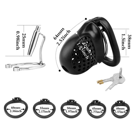 ABS Male Chastity Cage Lock Rings Penis Lock Catheter Plug BDSM Erotic Urethral Lock Bondage Adult Sex Toys Sexy Accessories Hot