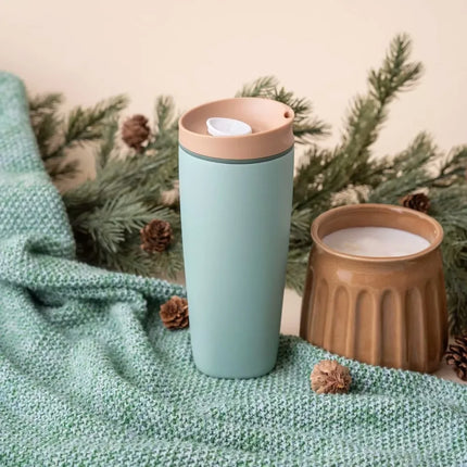 Simple Stainless Steel Vacuum Flasks Mug Insulated Coffee Cup Leakproof Lid Travel Silent Base Thermos Cups Thermal Water Bottle