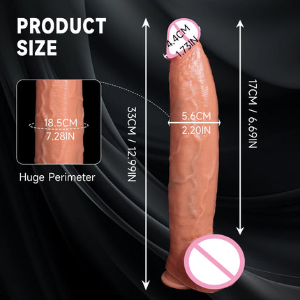 Huge Black Dildos Adult Sex Toys for Women Realistic Dildo Double Layered Liquid Silicone Thick Penis Woman Masturbation Penis