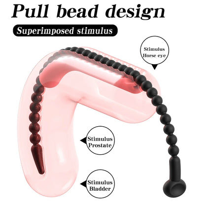 Graduated Urethral Dilator Set – 7 Sizes Soft Silicone Penis Sounding Rod for Men, Reusable Sound Trainer Adult Sex Toy