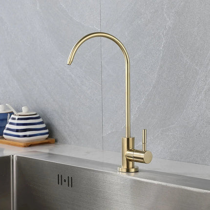 1/4"Kitchen Faucets Direct Drinking Tap Water Purifier Faucet for Kitchen Sink Drinking Water Anti-Osmosis Stainless Steel Tap