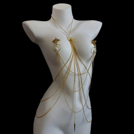 Pearl Bell Tassel Nipple Clamps Nipple Stimulation Couples' Teasing and Flirting Sexy Accessories for Woman Fetish Adult Sex Toy