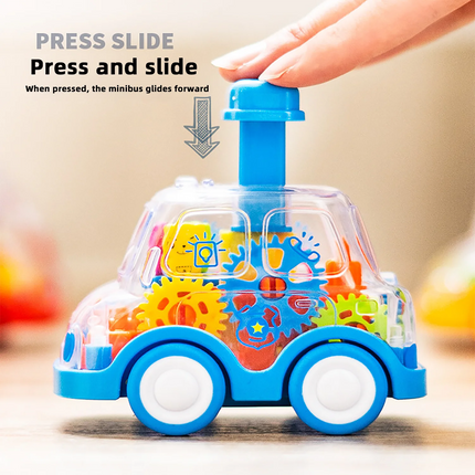 Children's pressing car toys, inertia gear cars, early education puzzle toys
