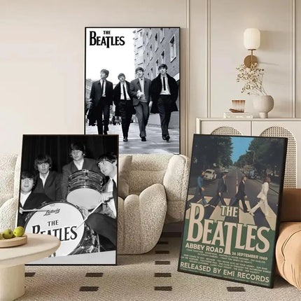 Band The B-Beatles Poster Stickers HD Waterproof Painting Wall Art for Bedroom Living Room Home Decor Decoration Gift