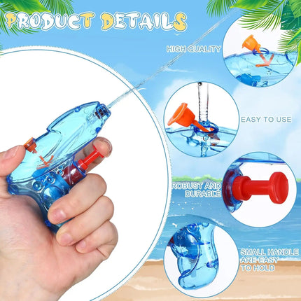 24-100Pcs Mini Water Gun for Kids Colorful Blaster Squirt Pistol Small Fun Water Gun Bulk for Outdoor Beach Game Summer Swimming
