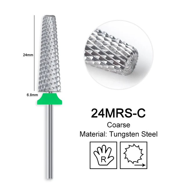 Nail Drill Bits Carbide Large Cone Electric Milling Cutter Gel Polish Remover Grinding Tools DIY Accessories Supplies