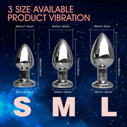 1PCS Metal Magnetic Charge Vibrating Anal Plug Anal G-spot Vibrating Masturbation Prop Adult Sexual Health Sex Toy