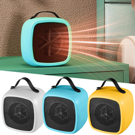 500W Fast Heating Portable Small Space Heater Lightweight Desktop Warm Air Fan Silent Indoor Office Household Warmer