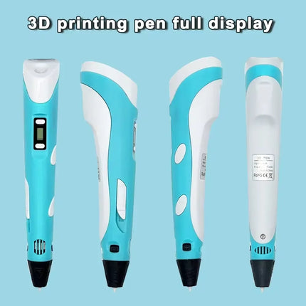 3D Printing Pen with 9M PLA Filament High Temperature 3D Drawing Pen Creative Graffiti Toy Gift for Christmas Birthday