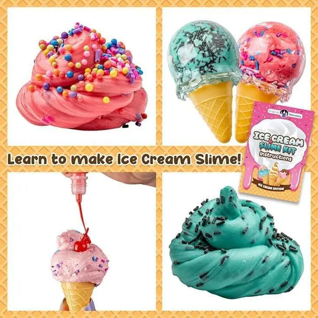Kids DIY Fluffy Slime Kit, Crystal Mud Ice Cream Butter Clay Modeling Set, Sensory Play & Educational Handcraft Toy