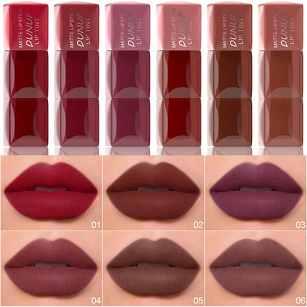 Liquid Velvet Matte Lipstick Long-lasting Waterproof Lip Gloss Lip Glaze Non-Stick Cup Nude Red High Pigment Y2K Christmas Gift