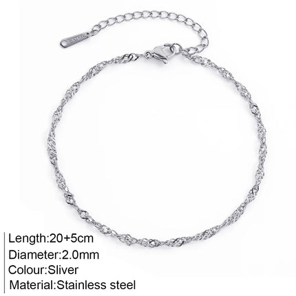 Stainless Steel Delicate Anklet for Women Gold Color Chain Anklet Bracelets on The Leg Do Not Fade Anklet Jewelry Women 2025 new