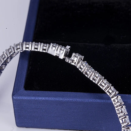Customized 10K 14K 18K White Gold 3mm 3.5mm Stone Size CVD HPHT Lab Grown Diamond Jewelry Bracelet MSB-505