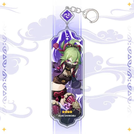 Anime Keychain Linnea Flins Durin Mualani Furina Arlecchin Key Chain Accessories Genshin Impact Cute Bag Pendant Key Ring Gift