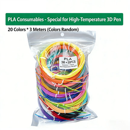 40 Colors 3D Pen Filament 1.75mm PLA Each Color 33 Feet 10m Glow-in-the-Dark 3D Filament Perfect Child Gift & Teaching-Specific
