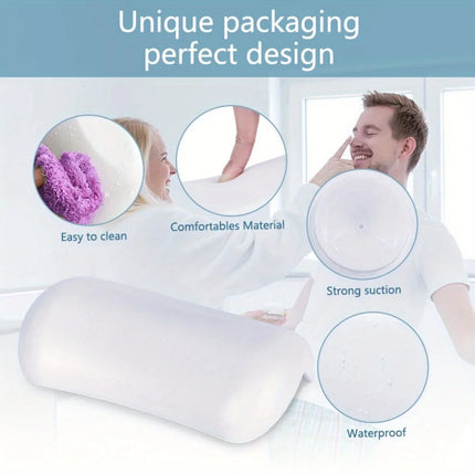 Non-slip Bathtub Headrest Cushion SPA Bath Pillow Soft Waterproof Bath Pillows with Suction Cups Easy To Clean for Bathroom