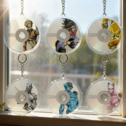 Anime JoJo Bizarre Adventure Acrylic key ring keychain Figure Cute Cosplay Plate Desk Decor Sign Figures Bag charm holiday Gift