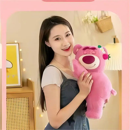 Lots-o'-Huggin' Bear plush toys Cute Toy Story plushie Strawberry Aroma Soft Doll Lotso Stuffed Pillow Birthday Gift for Fans